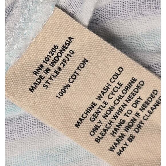 Soft Surroundings Escambia Gauze Tunic Button Up 100% Cotton Striped Shirt Large - Picture 10 of 10